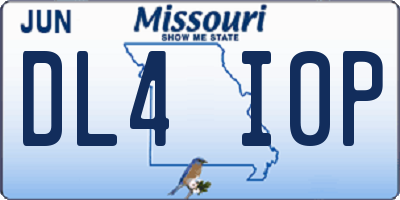 MO license plate DL4I0P