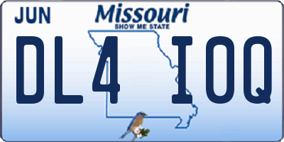 MO license plate DL4I0Q