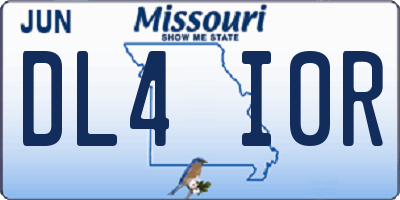 MO license plate DL4I0R