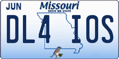 MO license plate DL4I0S