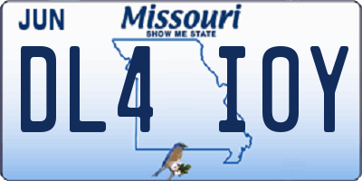 MO license plate DL4I0Y