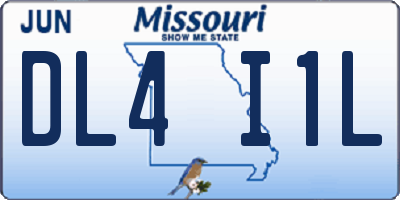 MO license plate DL4I1L