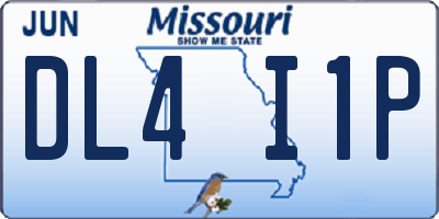 MO license plate DL4I1P