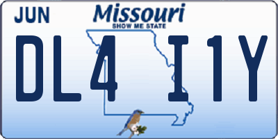 MO license plate DL4I1Y