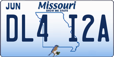 MO license plate DL4I2A