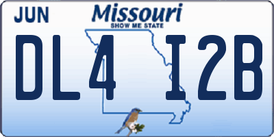 MO license plate DL4I2B
