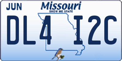 MO license plate DL4I2C