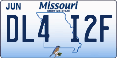 MO license plate DL4I2F