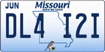 MO license plate DL4I2I