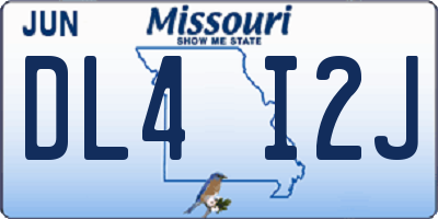 MO license plate DL4I2J