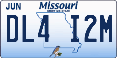 MO license plate DL4I2M