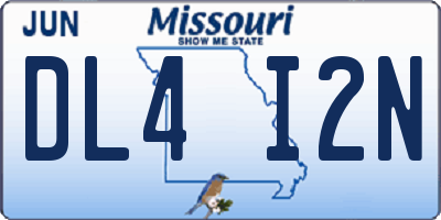 MO license plate DL4I2N