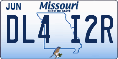 MO license plate DL4I2R