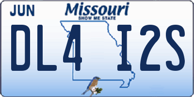 MO license plate DL4I2S