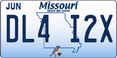 MO license plate DL4I2X