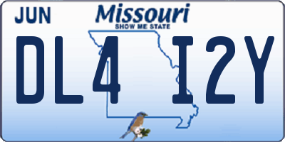 MO license plate DL4I2Y