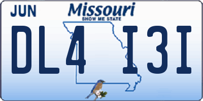 MO license plate DL4I3I