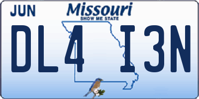 MO license plate DL4I3N