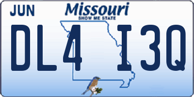 MO license plate DL4I3Q