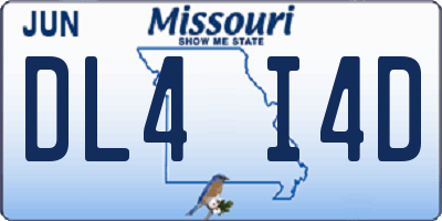 MO license plate DL4I4D