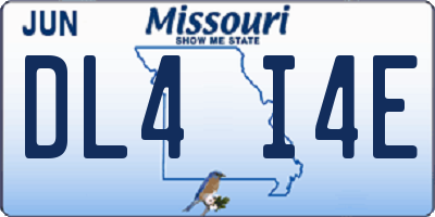 MO license plate DL4I4E