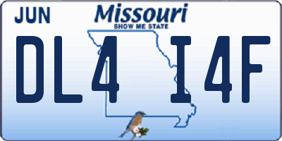 MO license plate DL4I4F