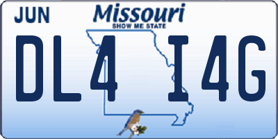 MO license plate DL4I4G
