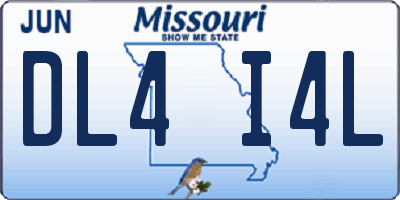 MO license plate DL4I4L
