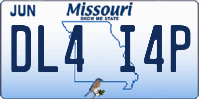 MO license plate DL4I4P
