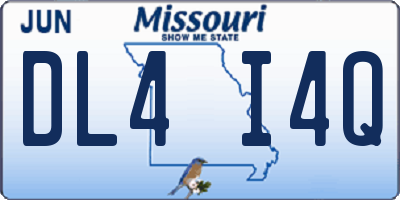 MO license plate DL4I4Q
