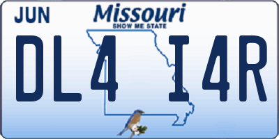 MO license plate DL4I4R