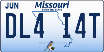 MO license plate DL4I4T