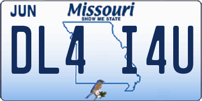 MO license plate DL4I4U