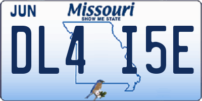 MO license plate DL4I5E
