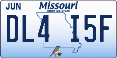 MO license plate DL4I5F
