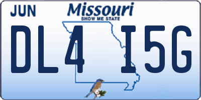 MO license plate DL4I5G
