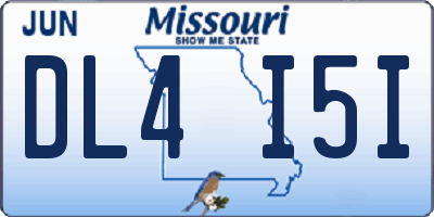 MO license plate DL4I5I