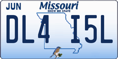 MO license plate DL4I5L