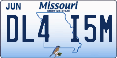 MO license plate DL4I5M