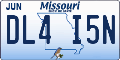 MO license plate DL4I5N