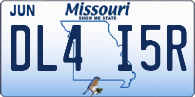 MO license plate DL4I5R