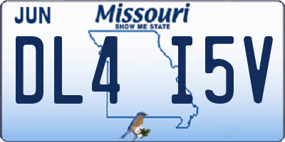MO license plate DL4I5V