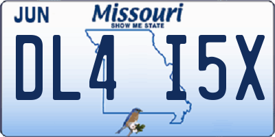 MO license plate DL4I5X