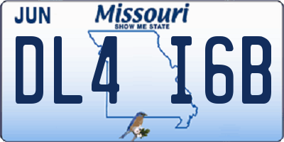MO license plate DL4I6B