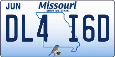 MO license plate DL4I6D