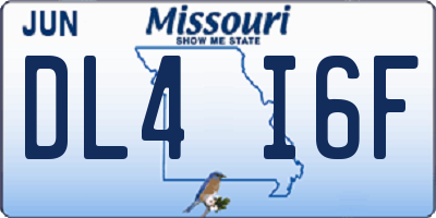 MO license plate DL4I6F