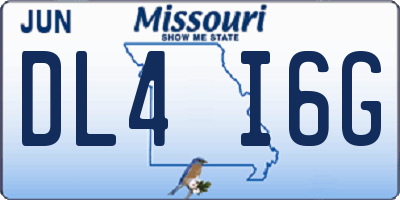 MO license plate DL4I6G