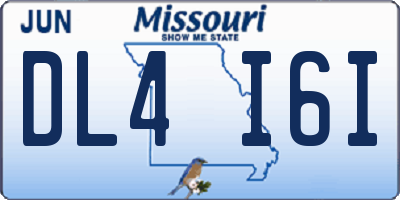 MO license plate DL4I6I