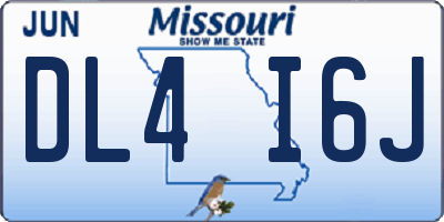 MO license plate DL4I6J