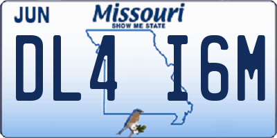 MO license plate DL4I6M